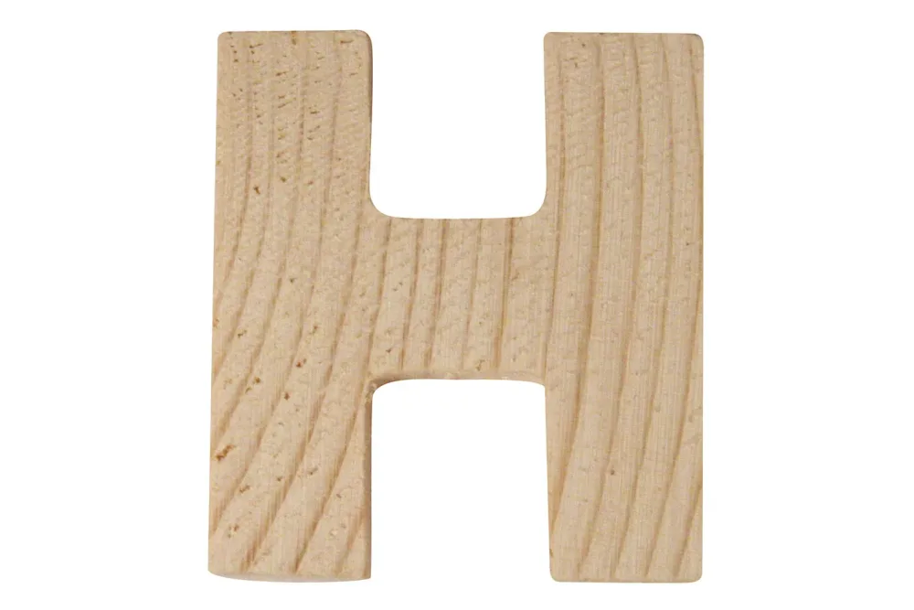 Rayher Holzbuchstabe H | 5 × 1 cm