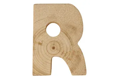 Holzbuchstaben: Höhe 5 cm, Stärke 1 cm