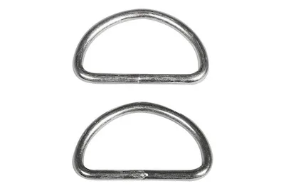 Rayher Metall-Element Halbrund für Gurt | 4.5 × 2.6 cm | 2 Stück