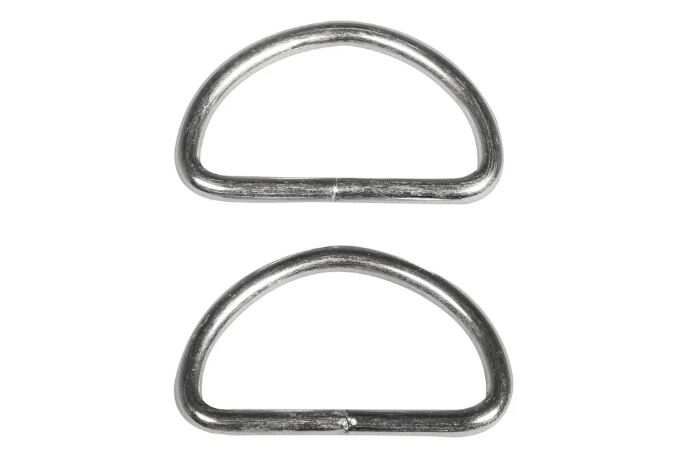 Rayher Metall-Element Halbrund für Gurt | 4.5 × 2.6 cm | 2 Stück