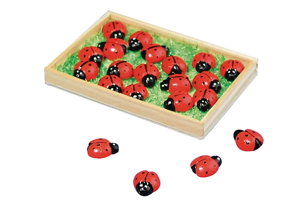 Rayher Polyresin-Marienkäfer Grau-Rot
