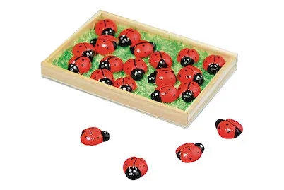 Rayher Polyresin-Marienkäfer Grau-Rot