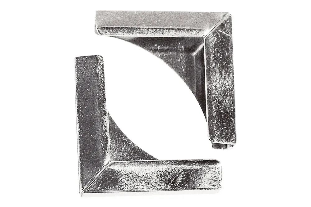 Rayher Metallecken für Bucheinbände | 2.1 × 2.1 cm | 4 Stück