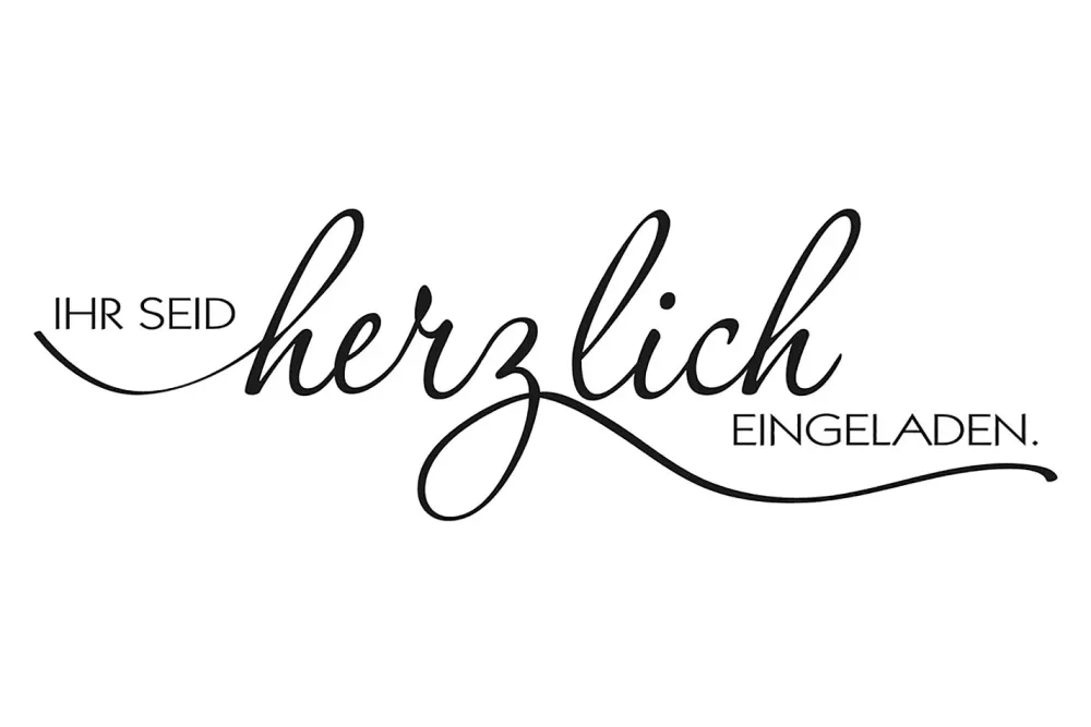 Rayher Holzstempel Herzlich Eingeladen | 4 × 10 cm