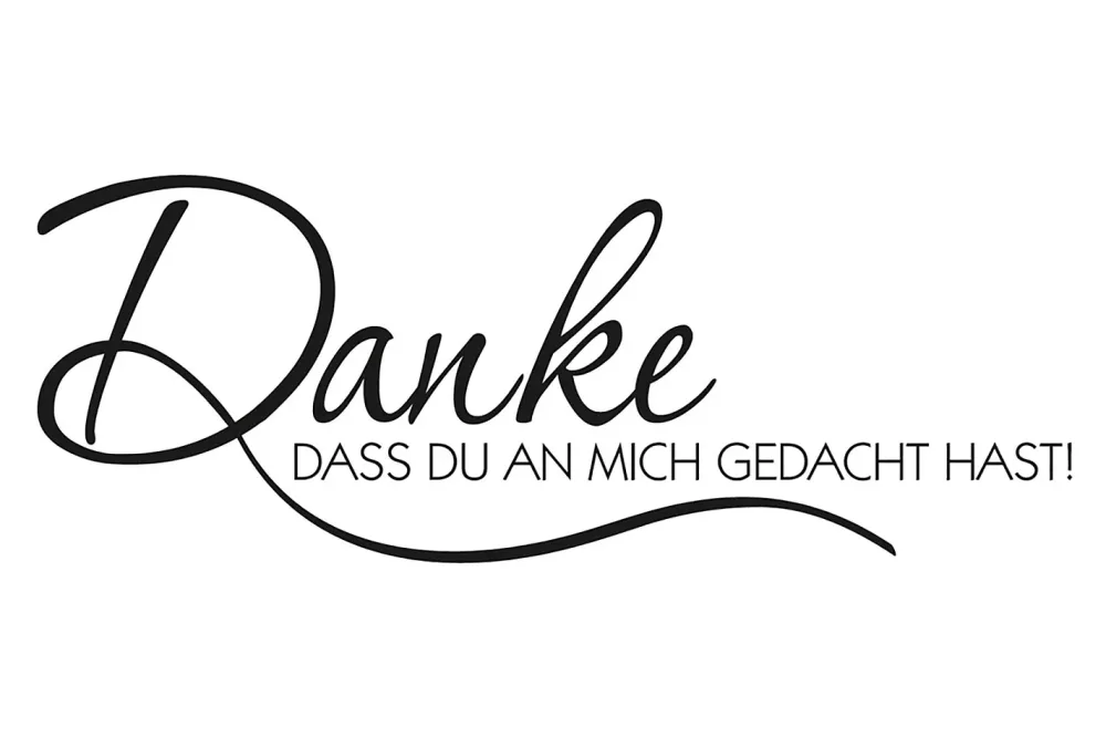 Rayher Holzstempel Danke dass du an mich denkst | 3 × 7 cm