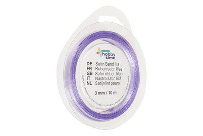 Glorex Satinband Lila | 3 mm × 10 m