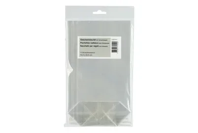Pralinenbeutel transparent, 14.5x23.5cm, 10 Stück