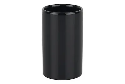 Spirella Zahnputzbecher Tube Schwarz | 7 × 11.5 cm