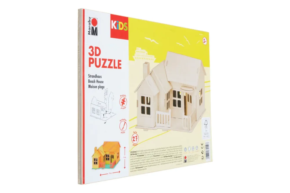 Marabu Kids 3D Puzzle aus Holz | 30 × 22.5 cm