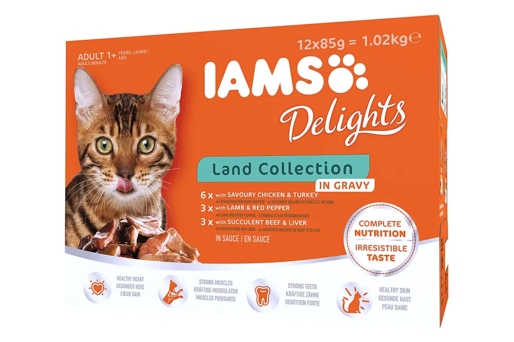 IAMS Advanced Nutrition Adult Land Mix in Sauce - Sparpaket: 48 x 85 g