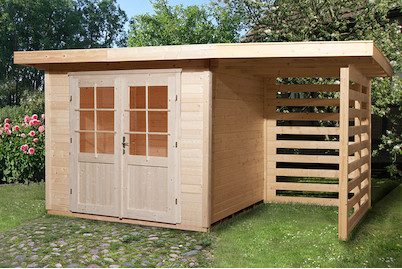 Weka Blockbohlenhaus Alex 1 Holz | 2.4 × 2.35 m