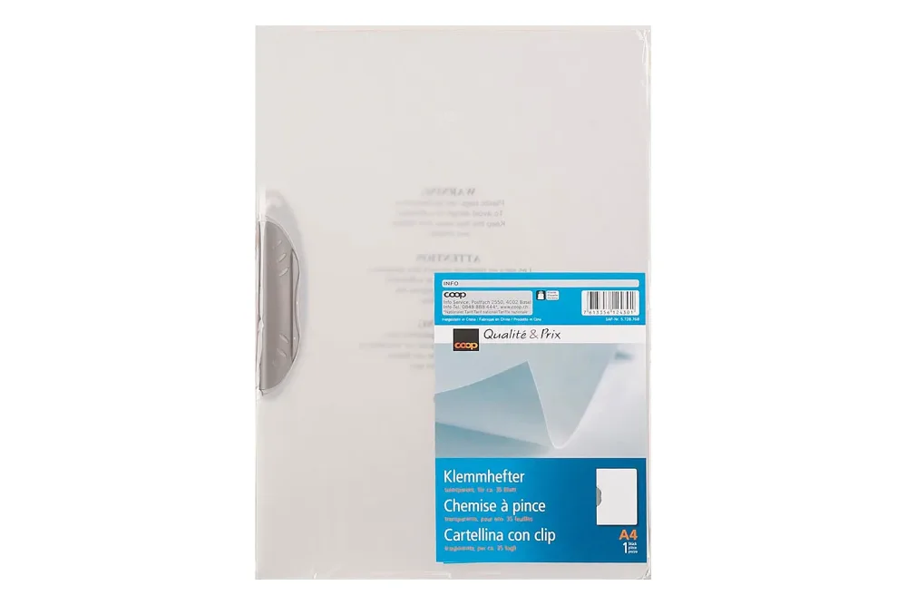 Coop Qualité&Prix Klemmh. transparent Clip grau