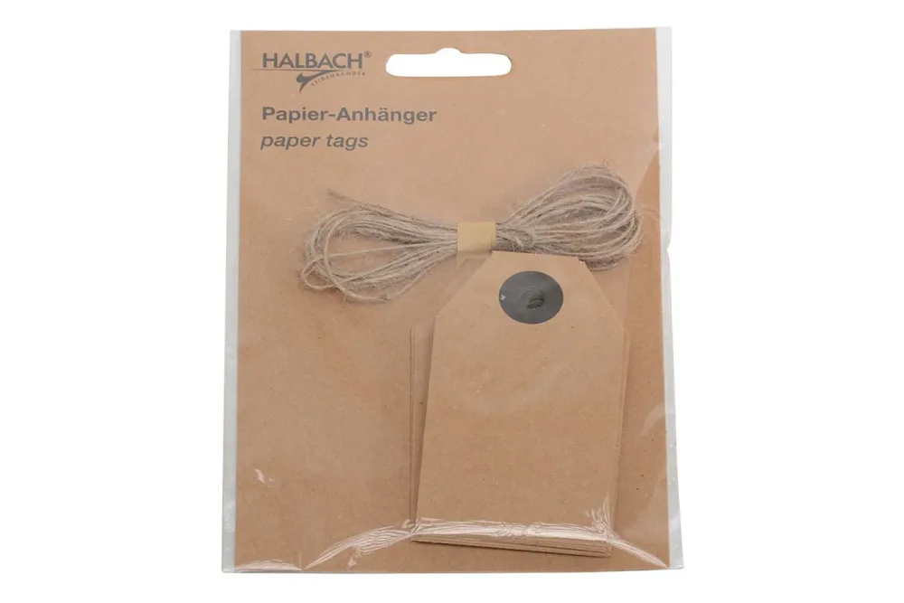 Papieranhänger mit Kordel 20 Stück