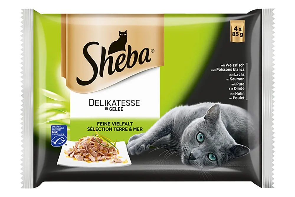 SHEBA -  Delikatesse in Gelee Feine Vielfalt Beutel 4x85g, 340 g