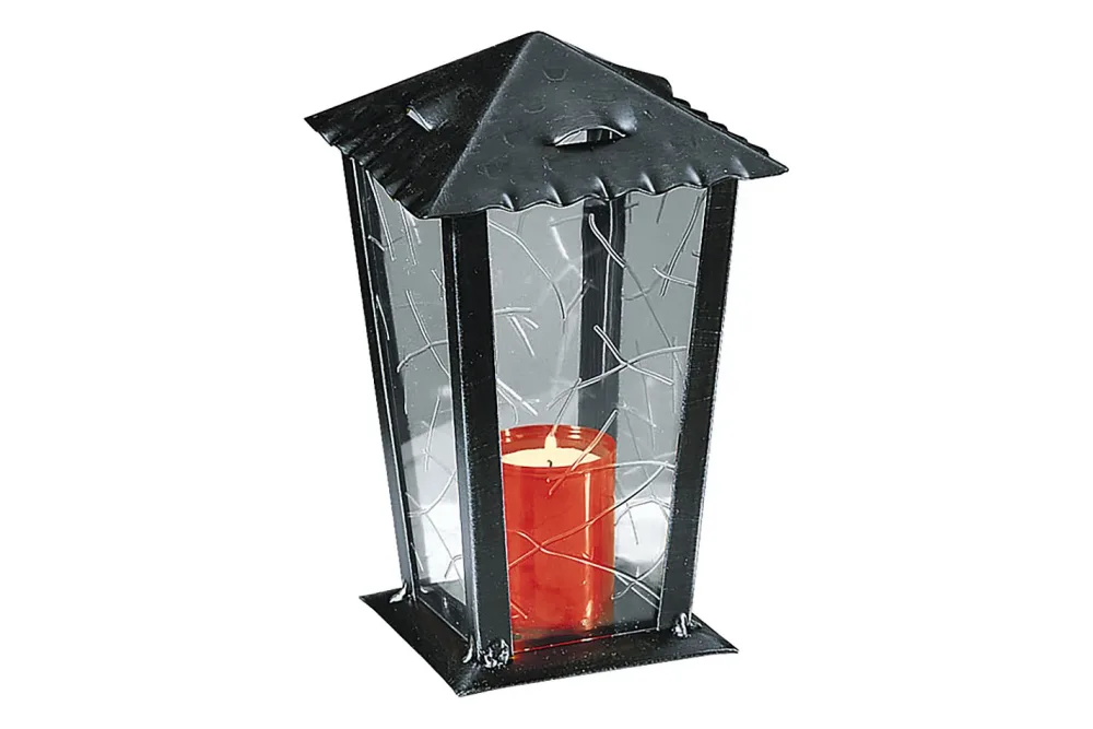 Lienbacher Grablaterne Schwarz | 22 cm