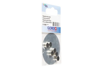 Glorex Magnete Extra Stark | ⌀ 8 × 4 mm | 6 Stück