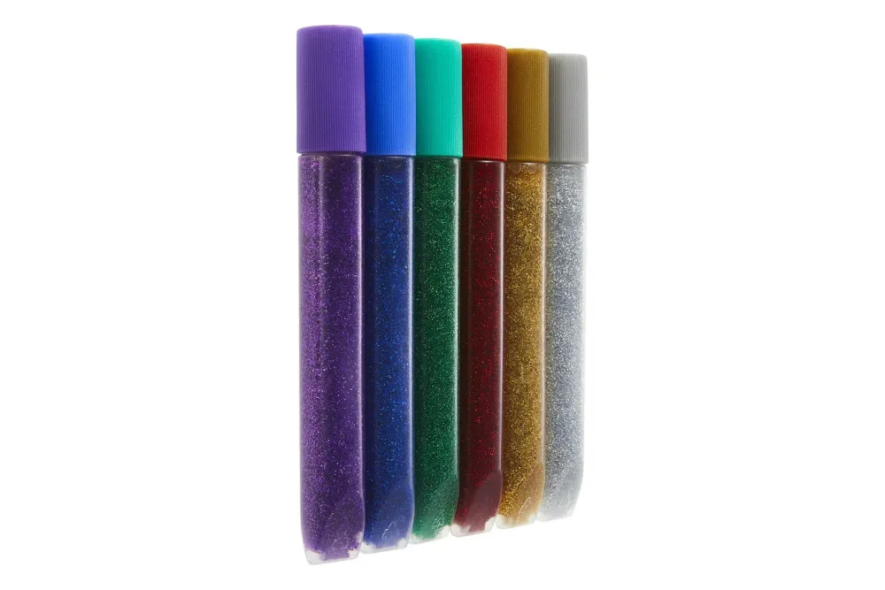 Glorex Glitterglue Stifte Standardfarben | 10.5 ml | 6 Stück