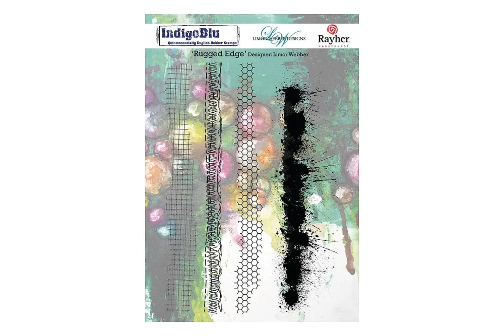 Rayher IndigoBlu Stempel Rugged Edge | 20 × 3-18 × 5.5 cm
