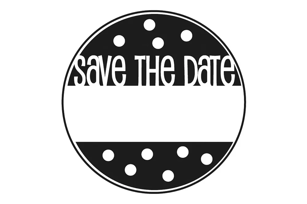 Rayher Stempel Save the Date | ⌀ 3 cm