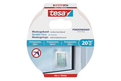 tesa 77741-00000-00 Montageband tesa® POWERBOND Transparent (L x B) 5000 mm x 19 mm 1 Rolle(n)