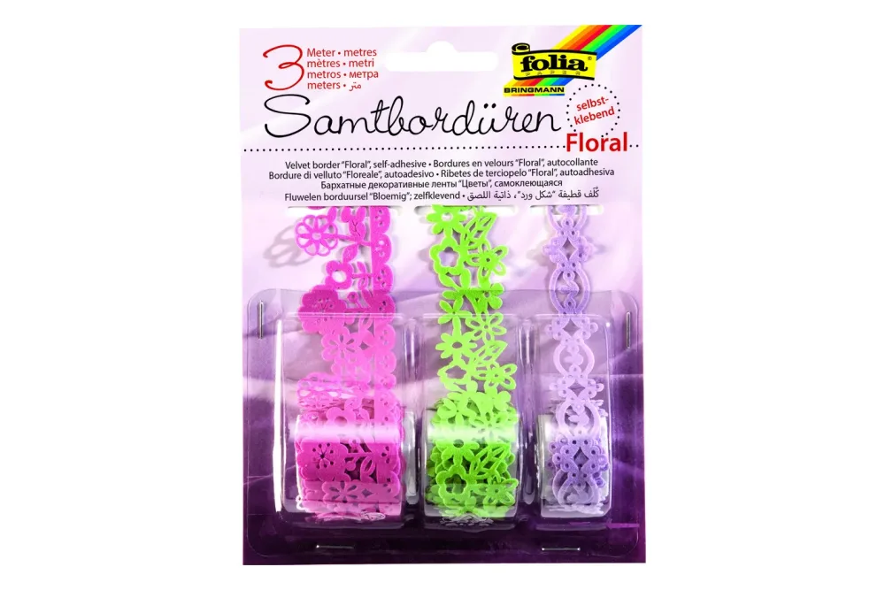 Samtbordüren 3M 3ST Floral