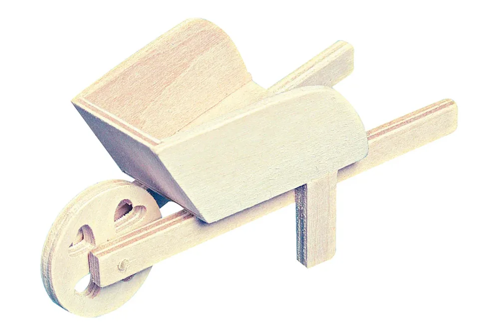 Rayher Holzschubkarre | 12 cm