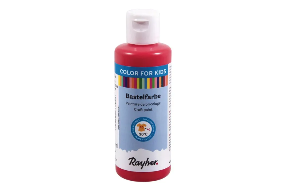 Rayher Kinder-Bastelfarbe Kardinalrot | 80 ml