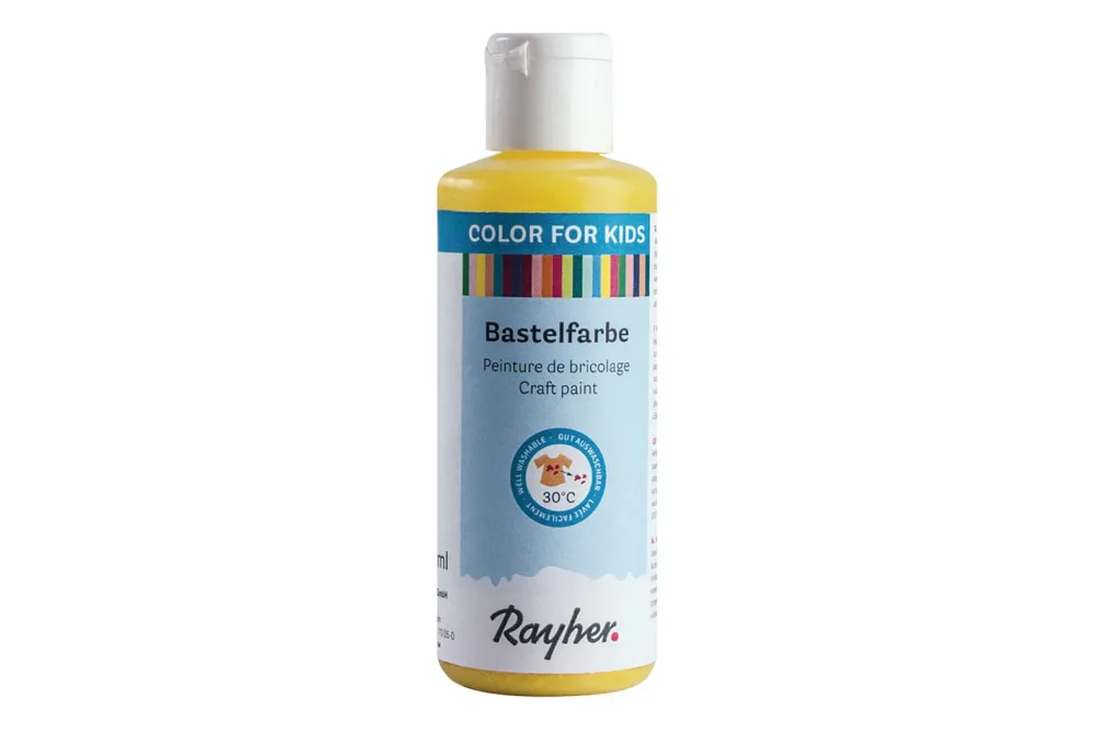 Rayher Kinder-Bastelfarbe Zitrone | 80 ml