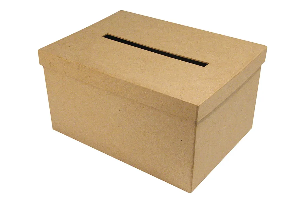 Rayher Pappmaché Geschenkkartenbox | 30 × 21 × 15 cm