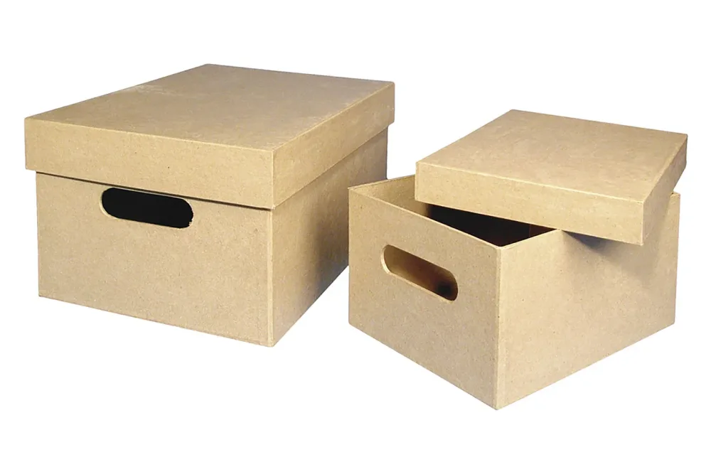 Rayher Pappmaché Sammelbox FSC Recycled | 35 × 25 × 17.5 cm