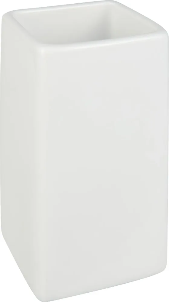 Spirella Zahnbecher Quadro Weiss | 10.5 × 6.5 × 6.5 cm