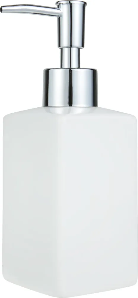 Spirella Seifenspender Quadro Weiss | 17.5 × 6.5 × 6.5 cm