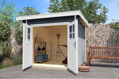 Weka Gartenhaus 179 Grau | 2.1 × 2.4 m