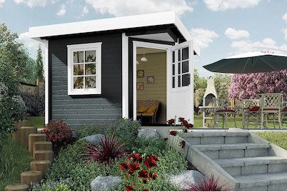 Weka Designhaus 213 mit Flachdach | 3 × 3 m