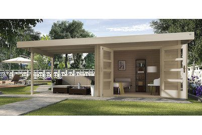 Weka Designhaus 126 B mit Anbau | 2.4 × 5.9 m