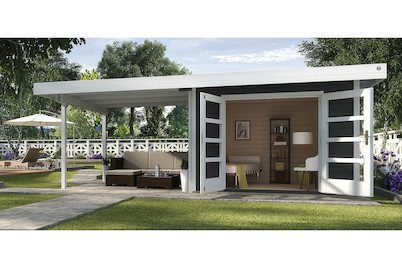 Weka Designhaus 126 B Gartenhaus Anthrazit | 3 × 6 m