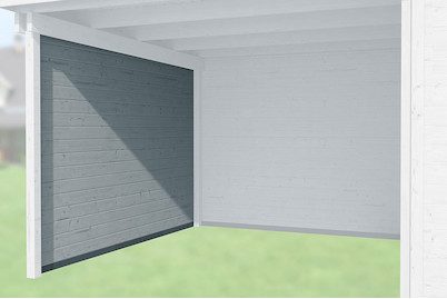 Weka Seitenwand Holz Grau | 235 × 21 cm