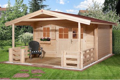 Weka Gartenhaus 111 B Gr.3 mit Vordach | 6 × 4 m