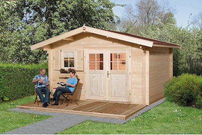 Weka Gartenhaus 136 Gr. 1 mit Vordach | 3 × 4 m
