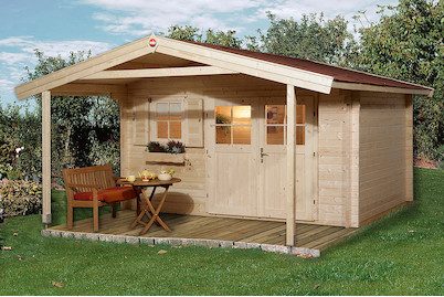 Weka Gartenhaus 136 A Gr. 2 Holz Natur | 5.8 × 3.8 m