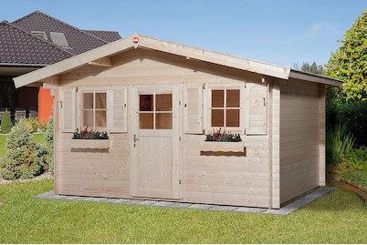 Weka Gartenhaus 110 Gr.2 mit Vordach | 3.8 × 3.8 m