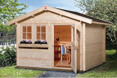 Weka Gartenhaus 139 mit Vordach | 3.8 × 3 m
