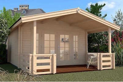 Weka Weekendhaus 137 B mit Vordach | 5 × 4 m
