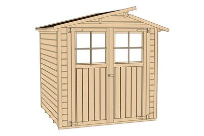 Weka Gartenhaus 323 Gr. 1 Lasiert | 1.5 × 2 m