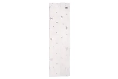 Rayher Papier-Faltenbeutel mit Sternchen Silber | 7 × 24 cm | 25 Stück