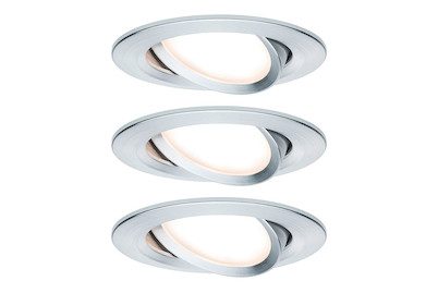 Paulmann 93451 Nova Einbauleuchte 3er Set LED LED 18 W Aluminium (gedreht)