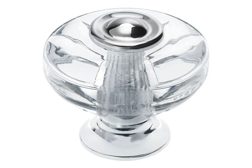 Siro Möbelknopf H119 Kunststoff Glaseffekt Chrom | ⌀ 38 mm