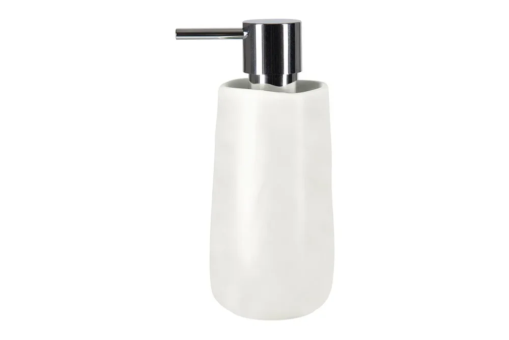 Spirella Seifenspender Sina Weiss | 17 × 7.5 cm | 350 ml