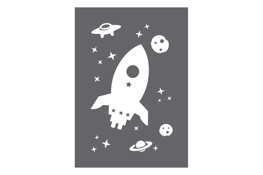 Schablone Space A5, 1 Schablone+1 Rakel, SB-Btl