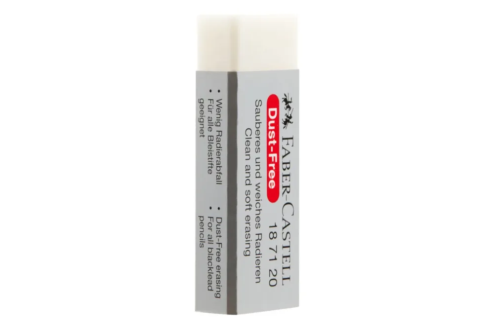Faber-Castell - Radiergummi, 6.2X2.15X1.15CM, Weiss
